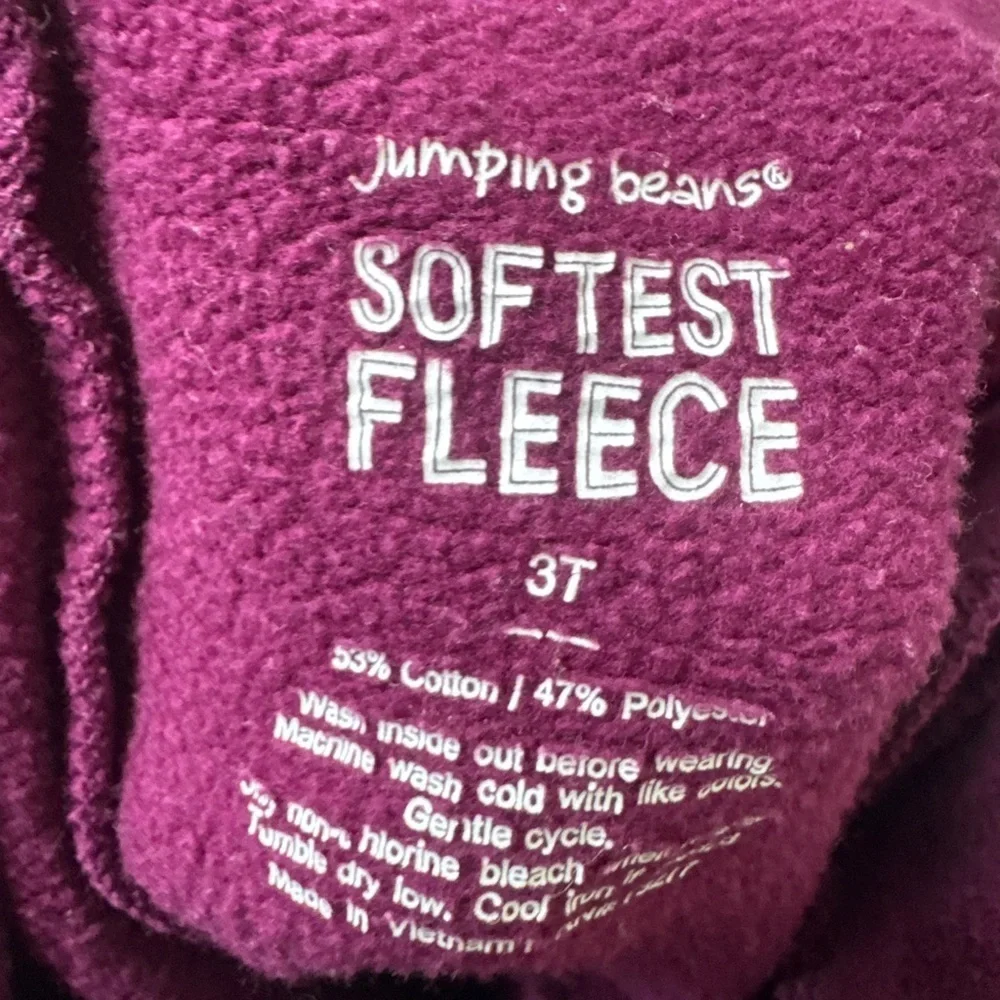 Jumping Beans 3T Girls Purple Comfortable Fleece Sweatpants with Pockets